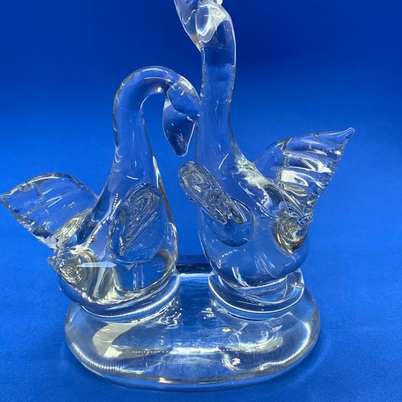 Crystal Glass Double Swans Paperweight Paradies - Picture 9 of 12
